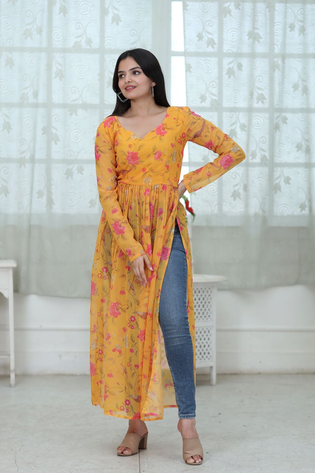  KA 1047 Georgette Printed Kurtis Catalog